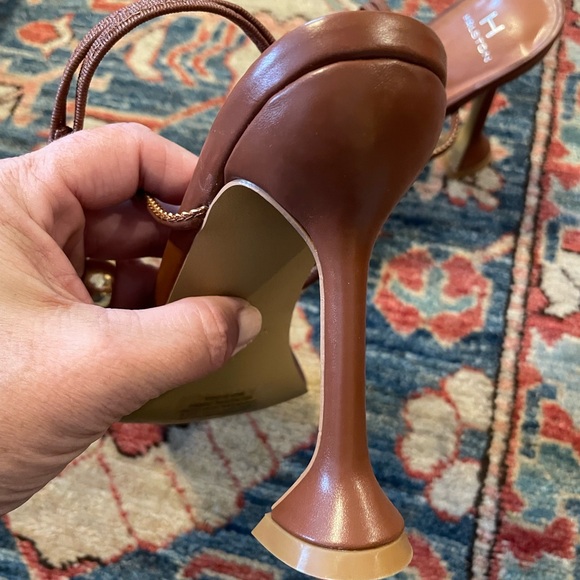 Halston Picasso Cognac Strappy Heels - Picture 4 of 7